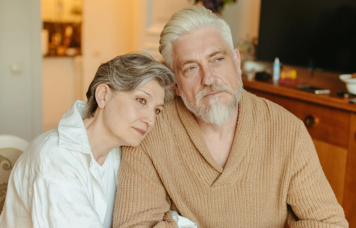 Older couple planning accessible home modifications